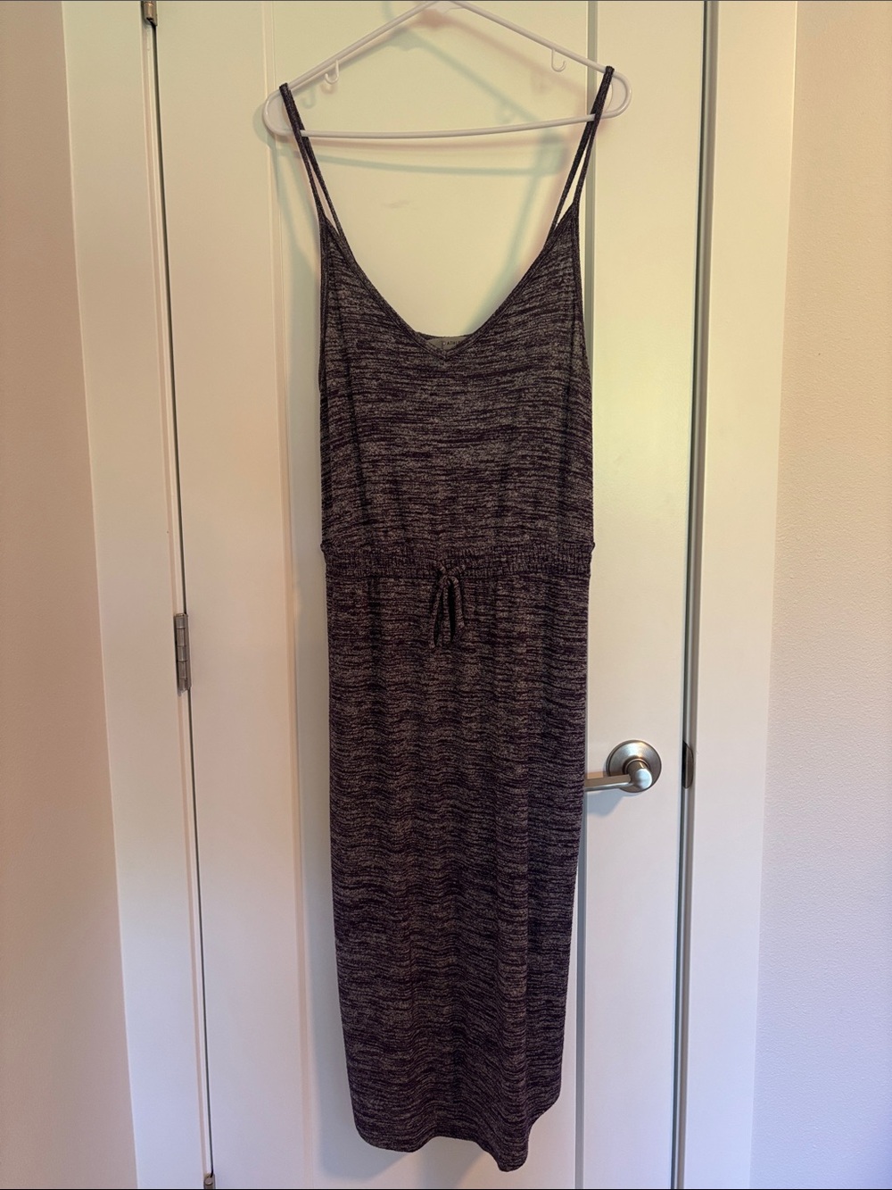 Athleta Heathered Charcoal Knit Tank Dress
